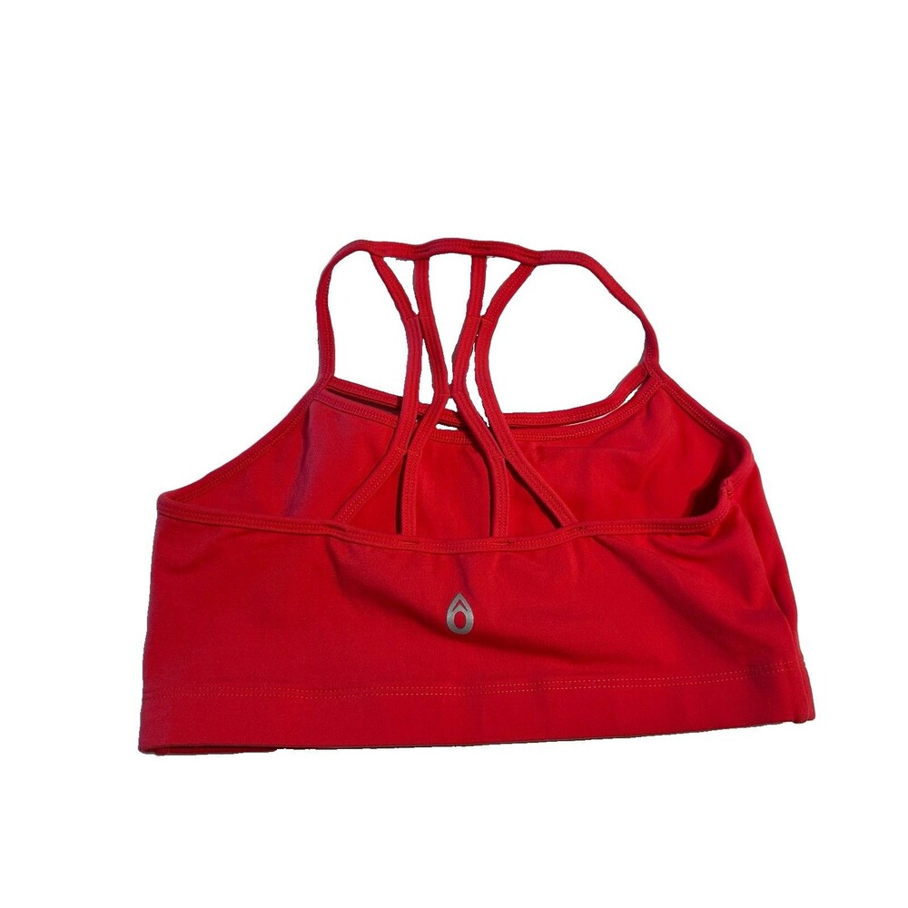 Dona Jo woman's  XS ( 2 )Amplify Red  athletic sports bra Macrame Straps Cross